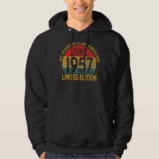 Vintage  Birthday Decoration June 1957 Hoodie