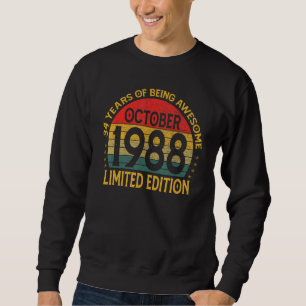 Vintage Birthday Decoration October 1988 Sweatshirt