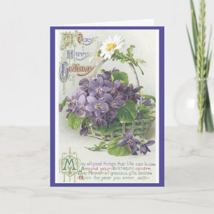 Vintage Birthday Flowers Card