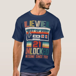 Vintage Birthday Gift Best Of 2001 Unlocked Level T-Shirt