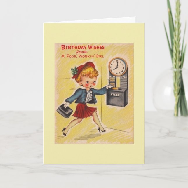 Vintage Birthday Greeting Card (Front)