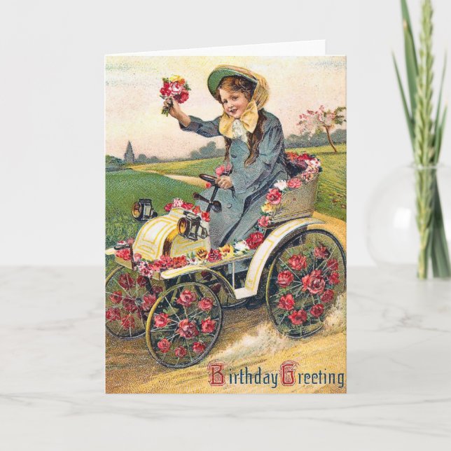 Vintage Birthday Greeting Card (Front)
