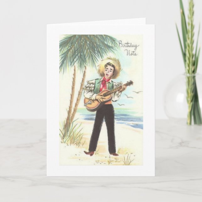 Vintage Birthday Greeting Card (Front)