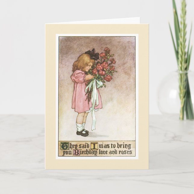 Vintage Birthday Greeting Card #3 (Front)