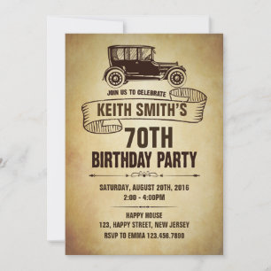 Vintage Birthday Invitation - Any Age