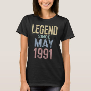 Vintage Birthday Legend Since May 1991 T-Shirt
