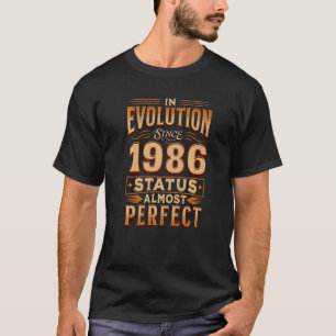Vintage Birthday Legends Were Born In 1986 Built I T-Shirt