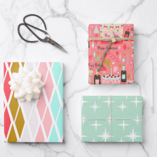 Vintage Birthday Master Gift Papers Wrapping Paper Sheet