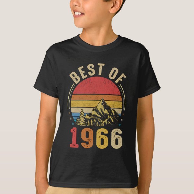 Vintage Birthday Mountain Best Of 1966 T-Shirt (Front)