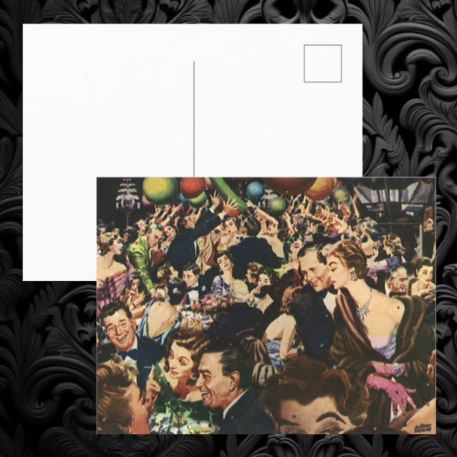 Vintage Birthday Party Balloons, Hollywood Theme Postcard (Creator Uploaded)