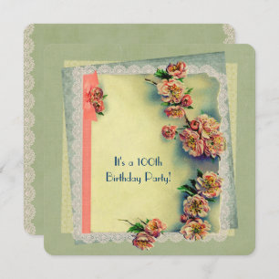 Vintage Birthday Party Invite