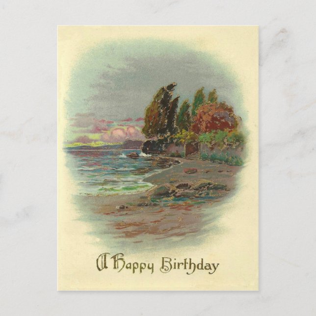 Vintage Birthday Postcard (Front)