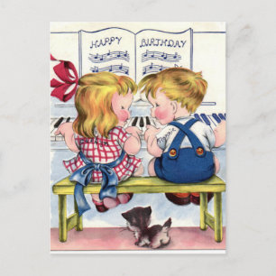 Vintage Birthday Postcard