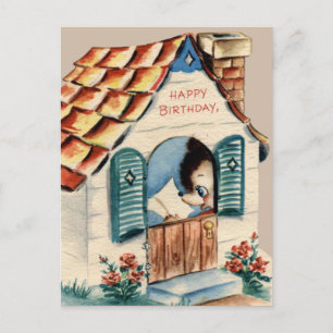 Vintage Birthday Postcard