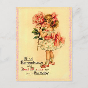 Vintage Birthday Postcard