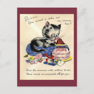 Vintage Birthday Postcard