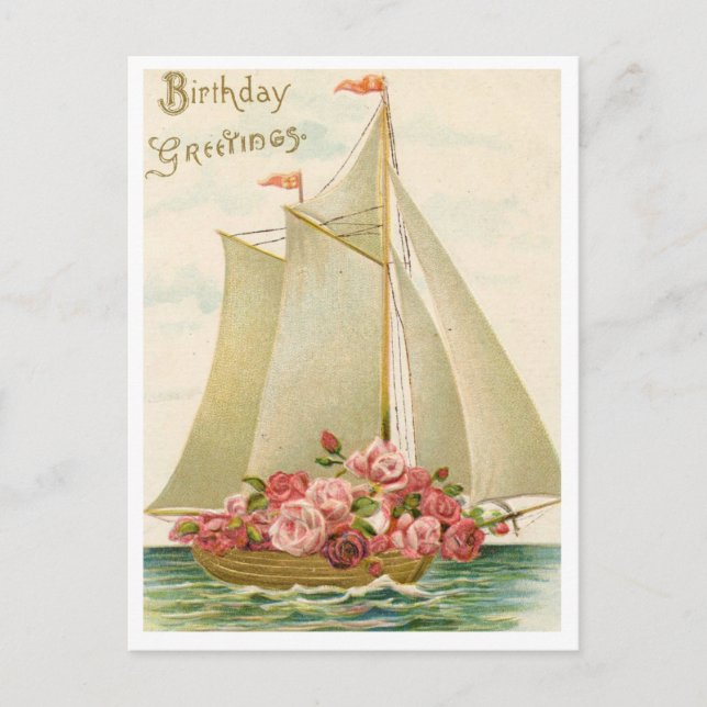 Vintage Birthday Postcard (Front)