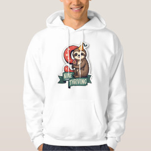 Vintage Birthday Sloth Girl Party Vector Design 2 Hoodie