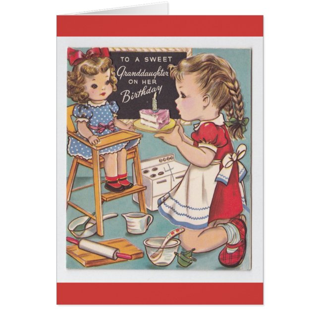 Vintage Birthday - To a Sweet Granddaughter, (Front)