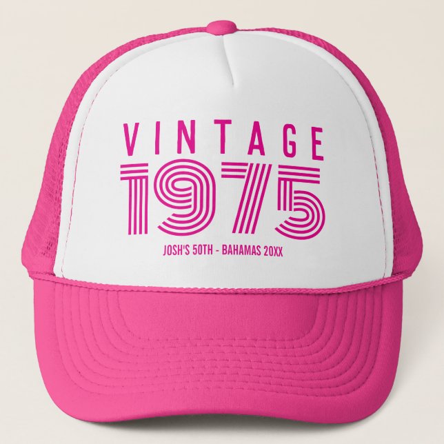 Vintage Birthday Trucker Hat (Front)