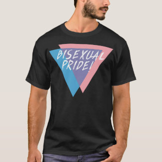 Vintage Bisexual Pride Pink Blue Purple Triangles  T-Shirt