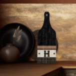 Vintage Bistro Tile Black and Gold Monogram Cutting Board<br><div class="desc">This classy black and gold faux tile cutting board is perfect for any home. Its clean lines,  simple colours,  and vintage pattern are timeless and versatile. A bistro tile design with a surface that is durable and easy to clean.</div>