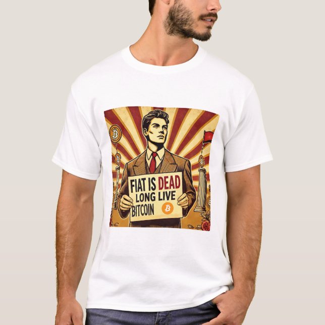 Vintage Bitcoin Advertisement Cryptocurrency T-Shirt (Front)
