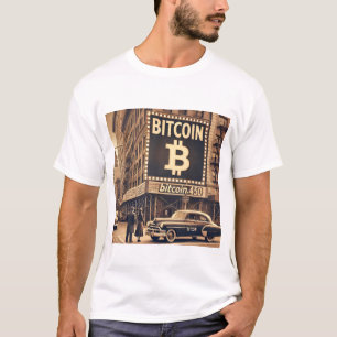 Vintage Bitcoin BTC Advertisement Crypto Design T-Shirt