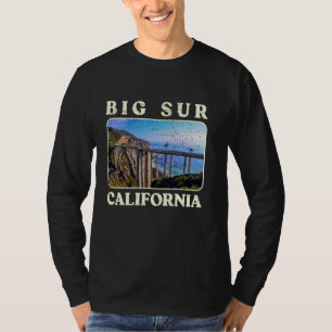 Vintage Bixby Bridge Landscape California Big Sur  T-Shirt