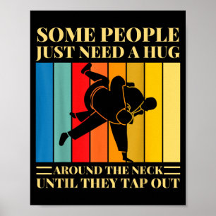 Vintage BJJ Brazilian Jiu Jitsu Funny Poster