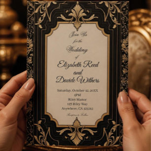 Vintage black and Gold Art Deco Wedding