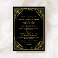 Vintage Black and Gold Art Deco Wedding