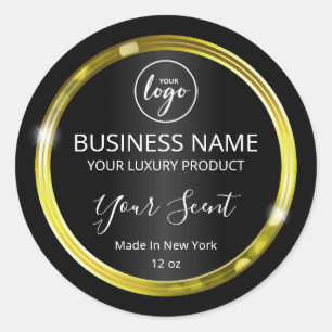 Vintage Black And Gold Logo Product Labels