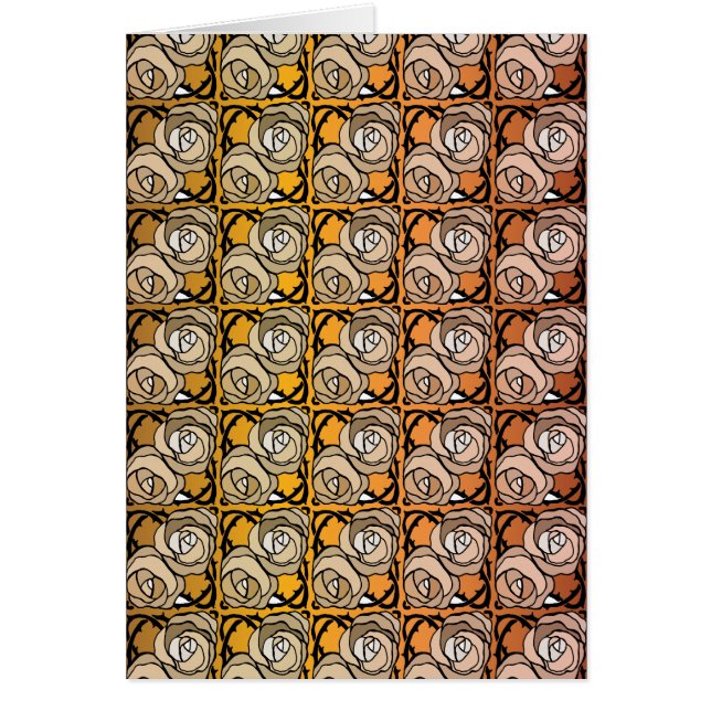 Vintage black and gold Roses floral pattern (Front)