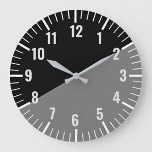 Vintage Black and Grey Clock With Numbers