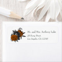 Vintage Black and Orange Floral Wedding