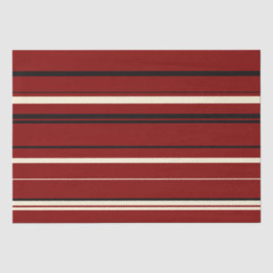 Vintage black and red stripes tissue paper