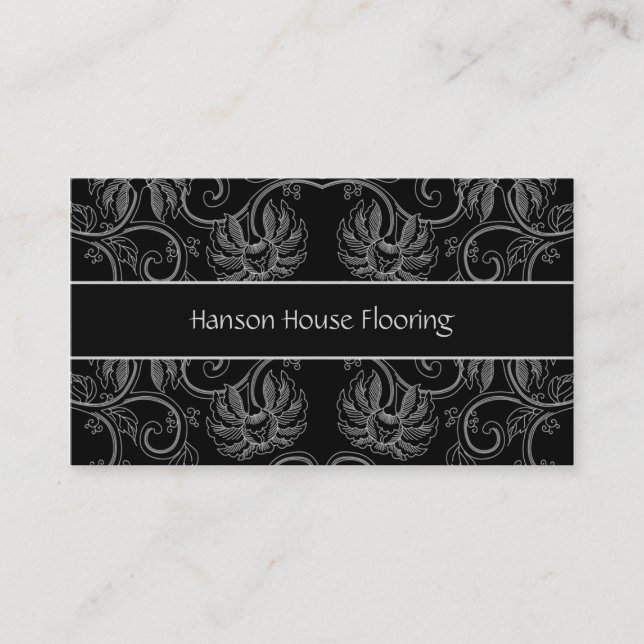 Vintage Black and White Business Card (Front)