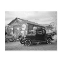 Vintage Black and White Car