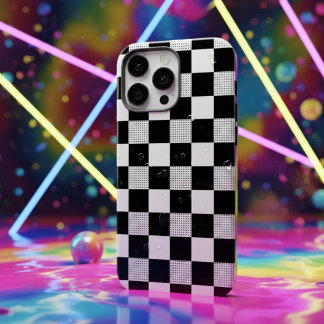 vintage Black and white chequerboard aesthetic iPhone 16 Pro Max Case