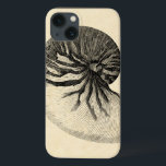 Vintage Black and White Conch Shell iPhone 13 Case<br><div class="desc">Get this unique black and white Conch seashell image on your next product. This amazing,  sepia background with a Black and White Conch will look great on anything. Take the beach with you everywhere you go.</div>