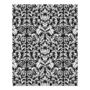 Vintage Black and White Damask Lace Brocade Poster