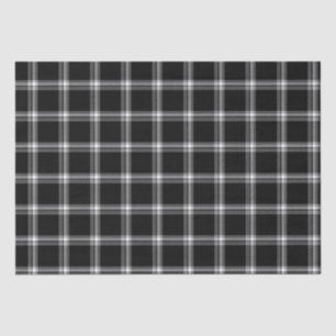 Vintage black and white farmhouse plaid pattern tissue paper