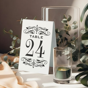 Vintage Black and White Flourish Wedding