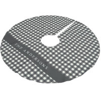 Vintage Black and White Gingham Plaid Personalised