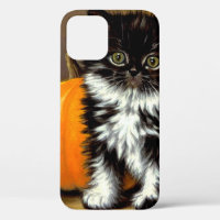 Vintage Black and White Halloween Cat
