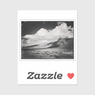 Vintage Black and White Mountain Landscape Photo