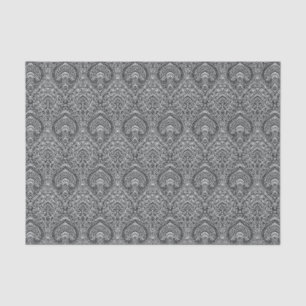 Vintage Black and White Ornamental Damask Design Tissue Paper