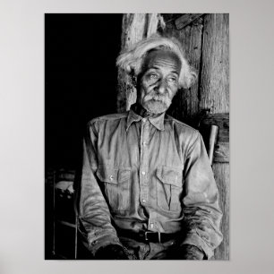 Vintage Black and White Photo of Jesse Stahl Poster