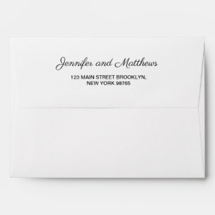 Vintage Black and White stripes Wedding Envelope